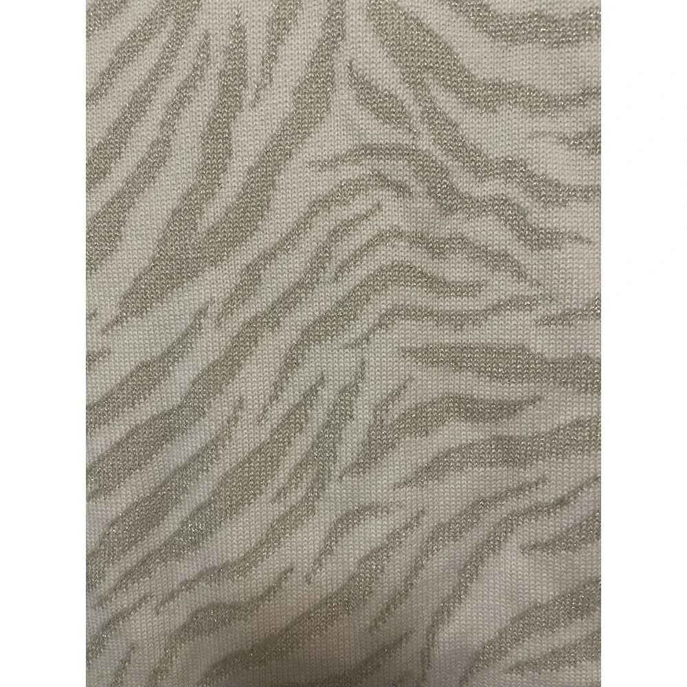 Athleta Animal Print Chantilly Cream Sparkly Scarf NWOT  70